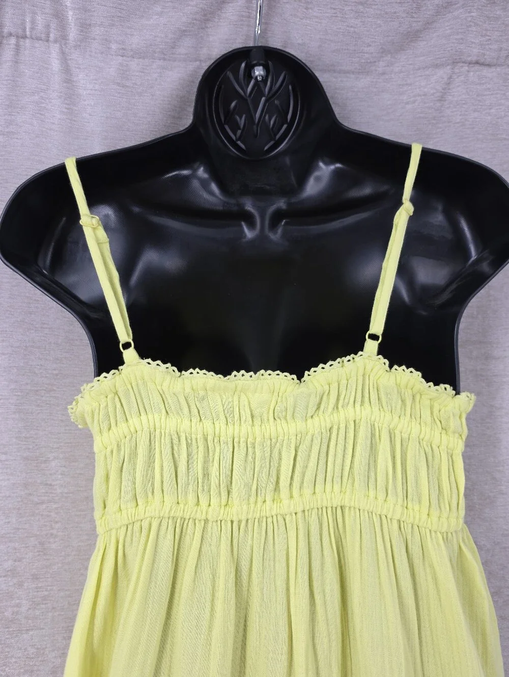 GAP Kids Cotton Crinkle Gauze Midi Dress Lemon Yellow Smocked Sundress NEW